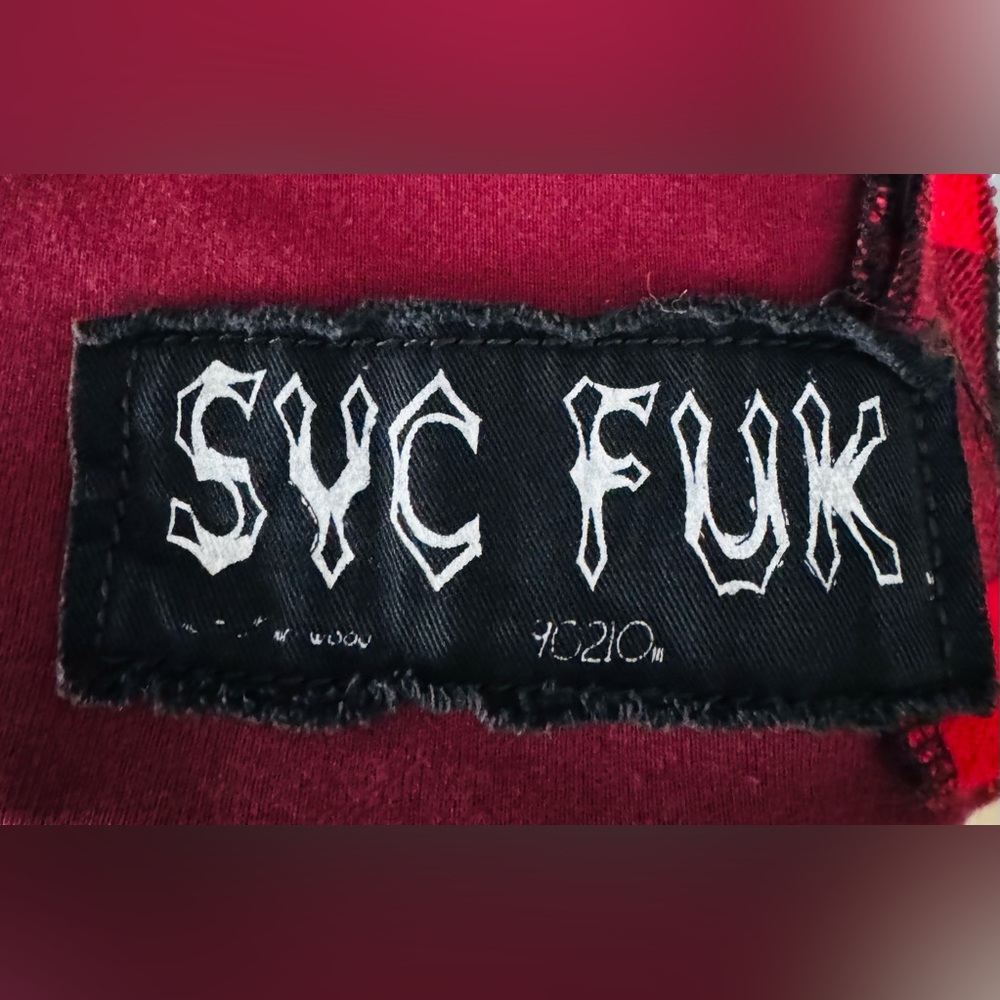 RARE Y2K SYC FUK FUR HOODIE BY BUCKY BATES - Picture 8 of 15
